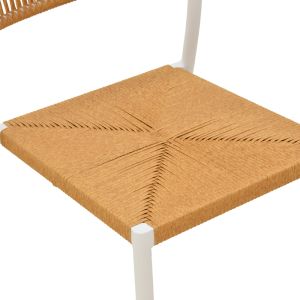 CHAIR CURA, ALUMINUM IN WHITE - RATTAN IN NATURAL SHADE 53X59X78 CM