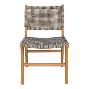 Darien chair, teak in natural shade and cream-black rope, 52x62x86cm