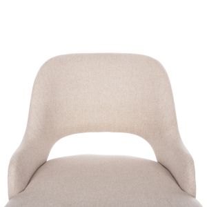Chair Delf Hm9617,02 with beige fabric and black metal legs 48x55x76