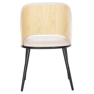 Chair Delf Hm9617,02 with beige fabric and black metal legs 48x55x76
