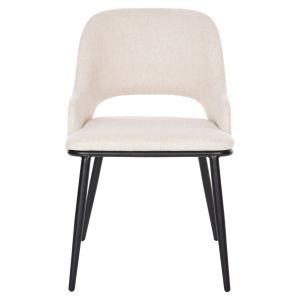 Chair Delf Hm9617,02 with beige fabric and black metal legs 48x55x76