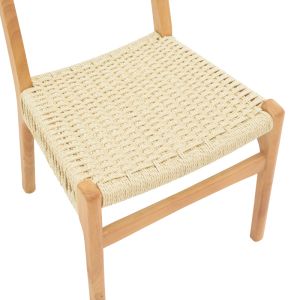 Стол Eaprine естествено въже-каучуково дърво 49x53x77см