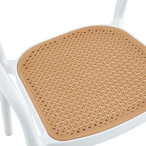 Ember chair with UV protection Pp beige-white 52.5x56.5x81cm