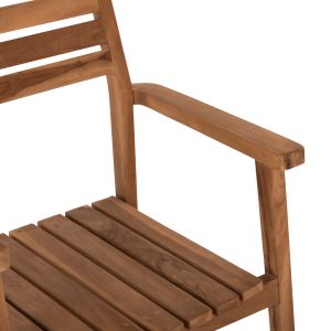 Erietta Hm9534 chair made of teak wood in natural color, stackable 60x54x87cm