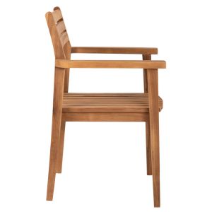 Erietta Hm9534 chair made of teak wood in natural color, stackable 60x54x87cm