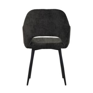 Factols armchair black fabric-black metal legs 53x61x84cm