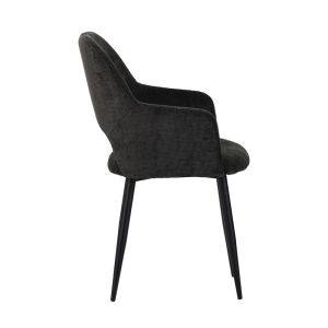 Factols armchair black fabric-black metal legs 53x61x84cm