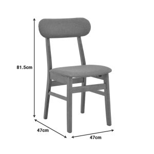 Gaborn chair in gray shade 47x47x81.5cm