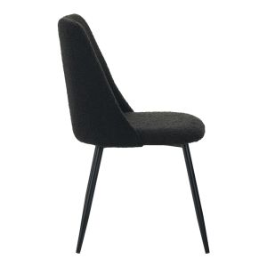 Giselle chair, black boucle fabric, 51x52x82cm
