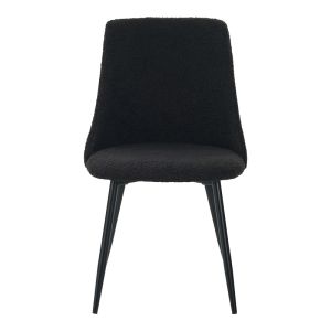 Giselle chair, black boucle fabric, 51x52x82cm