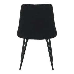 Giselle chair, black boucle fabric, 51x52x82cm