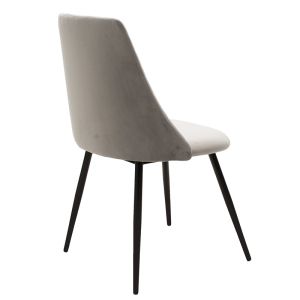 Giselle chair, gray plush