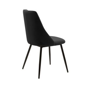 Giselle chair black velvet black legs