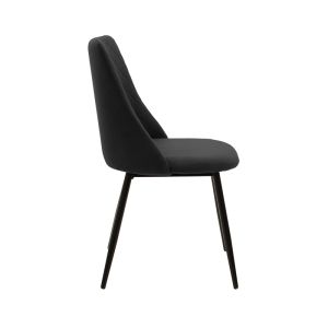 Giselle chair black velvet black legs