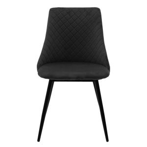 Giselle chair black velvet black legs