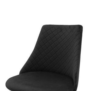 Giselle chair black velvet black legs