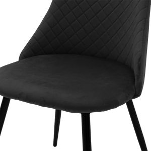 Giselle chair black velvet black legs