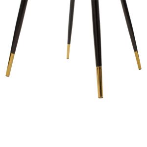 Giselle chair black velvet black legs with gold accents
