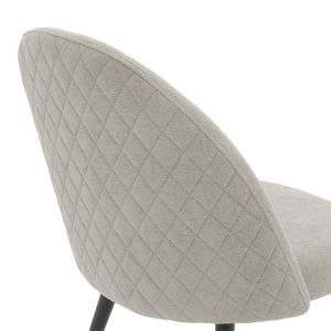 Стол Graceful букле Fabric Light Gray-leg Black