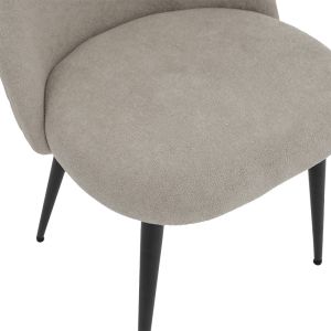Стол Graceful букле Fabric Light Gray-leg Black