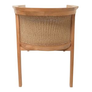 Granny chair, teak wood and synthetic rope in natural color 60x60x82cm