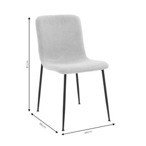 Gratify bouclé chair in ecru with black legs