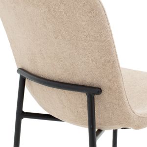 Gratify bouclé chair in ecru with black legs