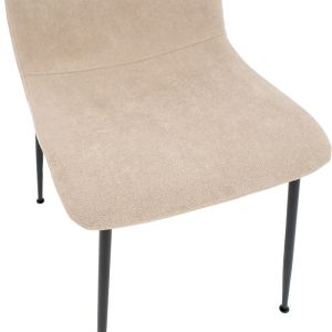 Gratify bouclé chair in ecru with black legs