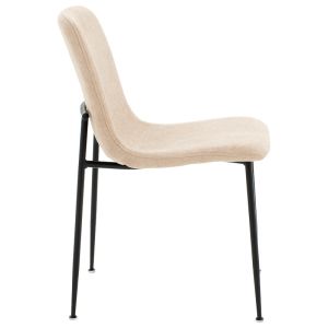 Gratify bouclé chair in ecru with black legs