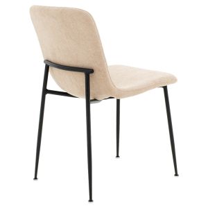 Gratify bouclé chair in ecru with black legs