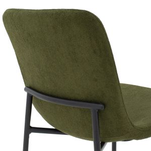 Gratify boucle chair, khaki color with black legs
