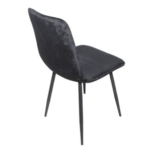 GRATO CHAIR BLACK FABRIC-BLACK METAL LEG 45.5X53.5X88.5CM