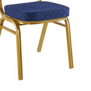 Hilton chair, fabric, blue-gold metal, 45x51x96cm