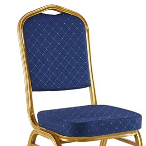 Hilton chair, fabric, blue-gold metal, 45x51x96cm