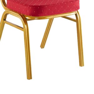 Hilton chair, fabric, red-metallic gold, 45x51x96cm
