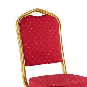 Hilton chair, fabric, red-metallic gold, 45x51x96cm