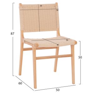 Chair Ignacio rubber wood Hm9330,01