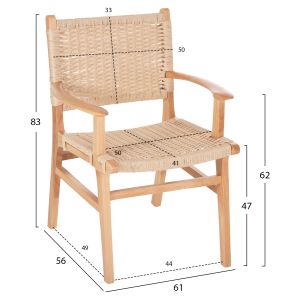 Chair Ignacio rubber wood Hm9331,01