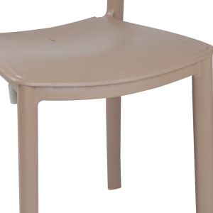 Ignite polypropylene chair in cappuccino color