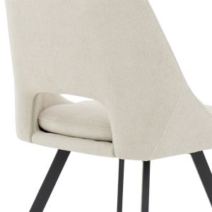 Initiate chair in cream boucle with black legs