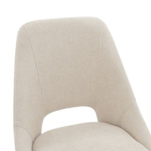 Initiate chair in cream boucle with black legs