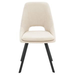 Initiate chair in cream boucle with black legs