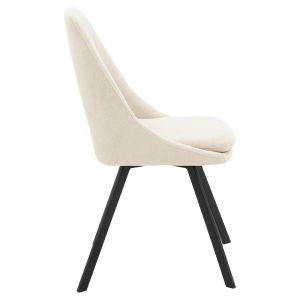 Initiate chair in cream boucle with black legs