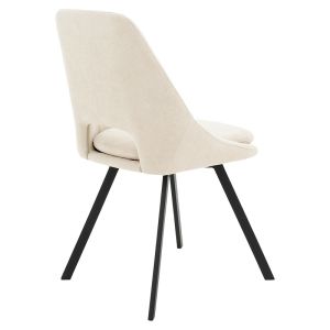 Initiate chair in cream boucle with black legs