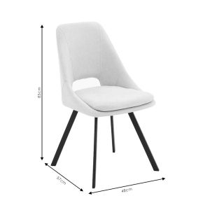 Initiate chair brown boucle with black legs