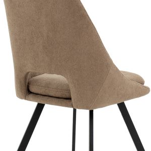 Initiate chair brown boucle with black legs