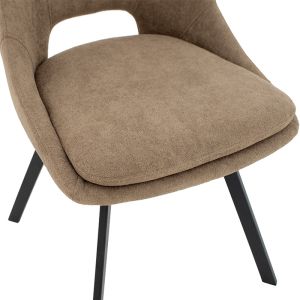 Initiate chair brown boucle with black legs