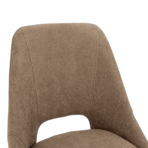 Initiate chair brown boucle with black legs