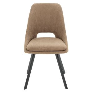 Initiate chair brown boucle with black legs