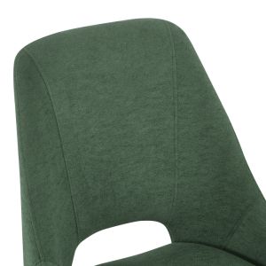 Initiate chair with fabric, green-black metal leg, 48x57x85cm